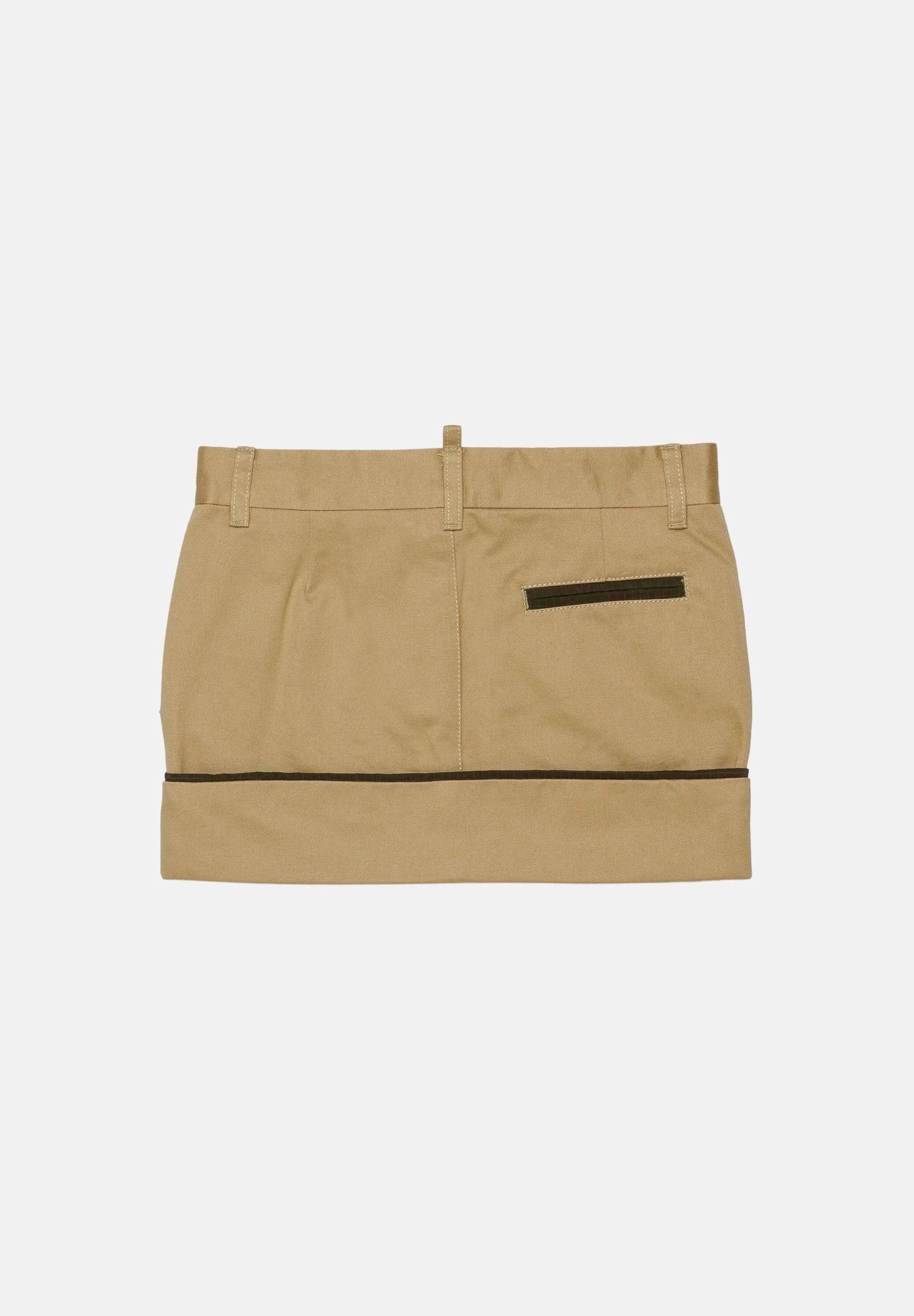 DSQUARED2 Gonna corta lark-beige per donna, ragazzi e bambini con tasche applicate DQ3555D0AIG DQ776 DSQUARED2 
