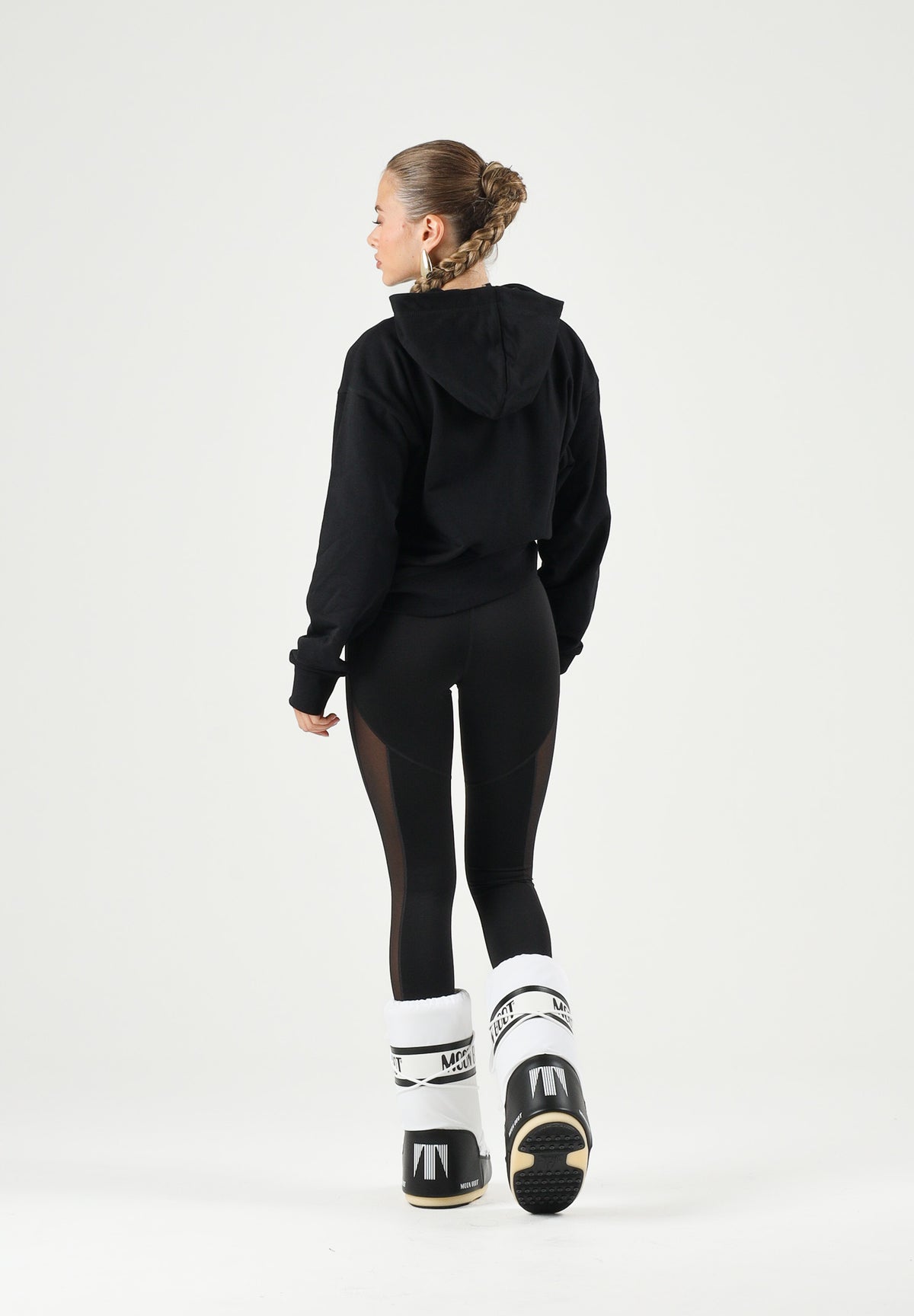 DSQUARED2 Felpa con cappuccio nera per donna, ragazzi e bambini con logo frontale. DQ3557D0AIZ DQ900 DSQUARED2 