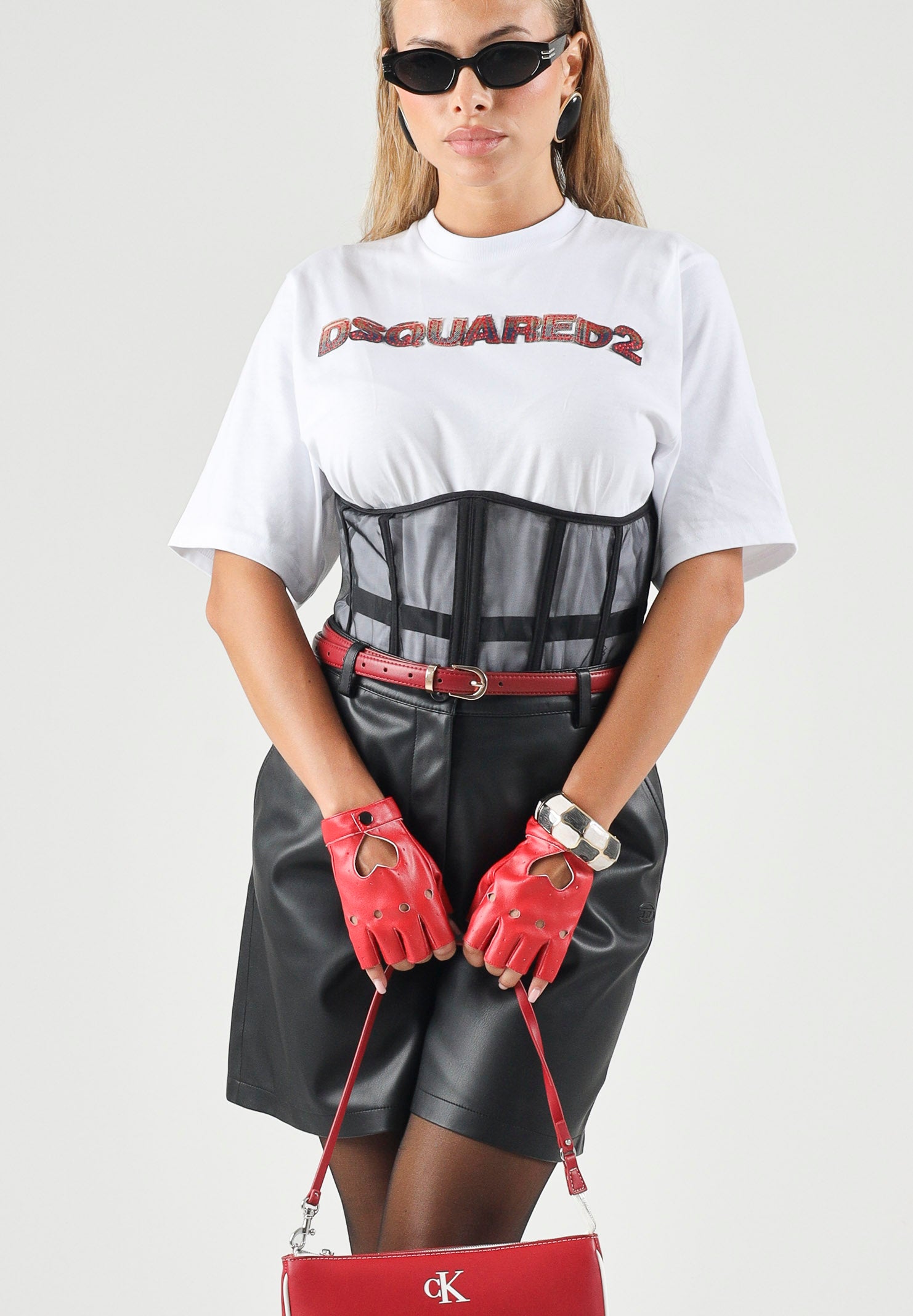 DSQUARED2 T-shirt manica corta bianca per donna, ragazzi e bambini, con  logo-scritta frontale DQ3560D0AJ1 DQ100 DSQUARED2 