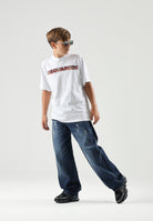 DSQUARED2 T-shirt manica corta bianca per donna, ragazzi e bambini, con  logo-scritta frontale DQ3560D0AJ1 DQ100 DSQUARED2 