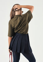 DSQUARED2 T-shirt LOGO-APPLIQUÉ tarmac- verde per donna, ragazzi e bambini DQ3560D0AJ1 DQ558 DSQUARED2 