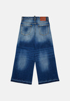 DSQUARED2  Jeans cropped in denim Blu, per donna, ragazzi e bambini con gamba ampia. DQ3577D0AHR DQ01 DSQUARED2 