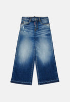 DSQUARED2  Jeans cropped in denim Blu, per donna, ragazzi e bambini con gamba ampia. DQ3577D0AHR DQ01 DSQUARED2 