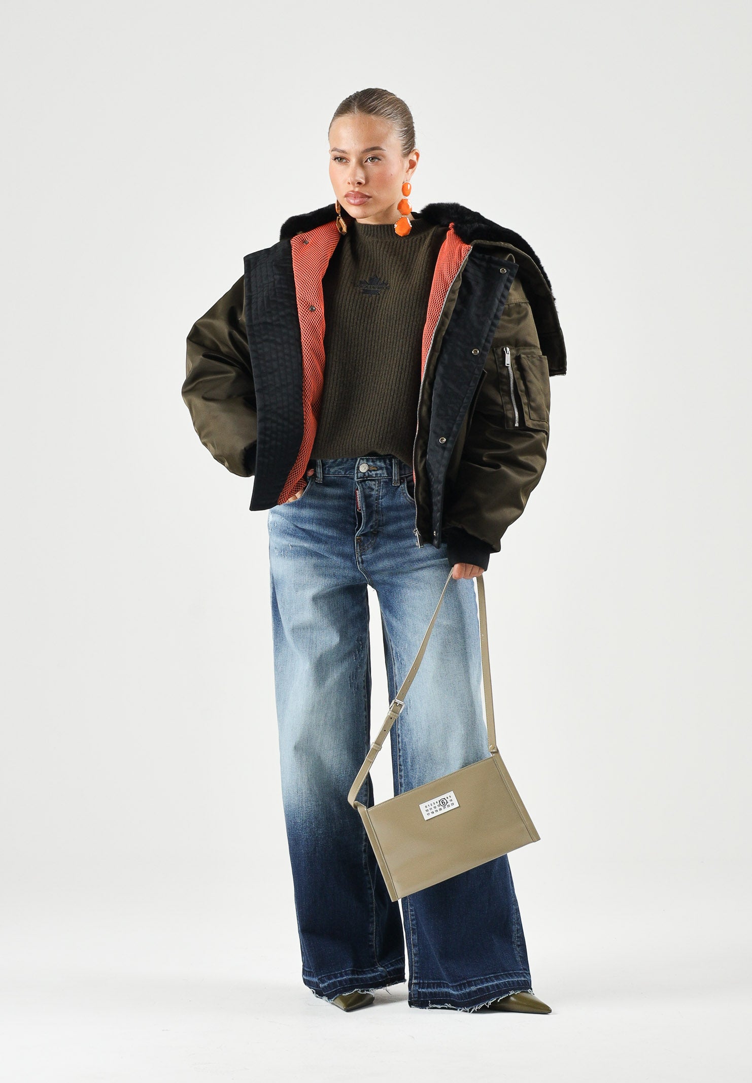 DSQUARED2  Jeans cropped in denim Blu, per donna, ragazzi e bambini con gamba ampia. DQ3577D0AHR DQ01 DSQUARED2 