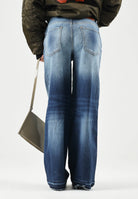 DSQUARED2  Jeans cropped in denim Blu, per donna, ragazzi e bambini con gamba ampia. DQ3577D0AHR DQ01 DSQUARED2 