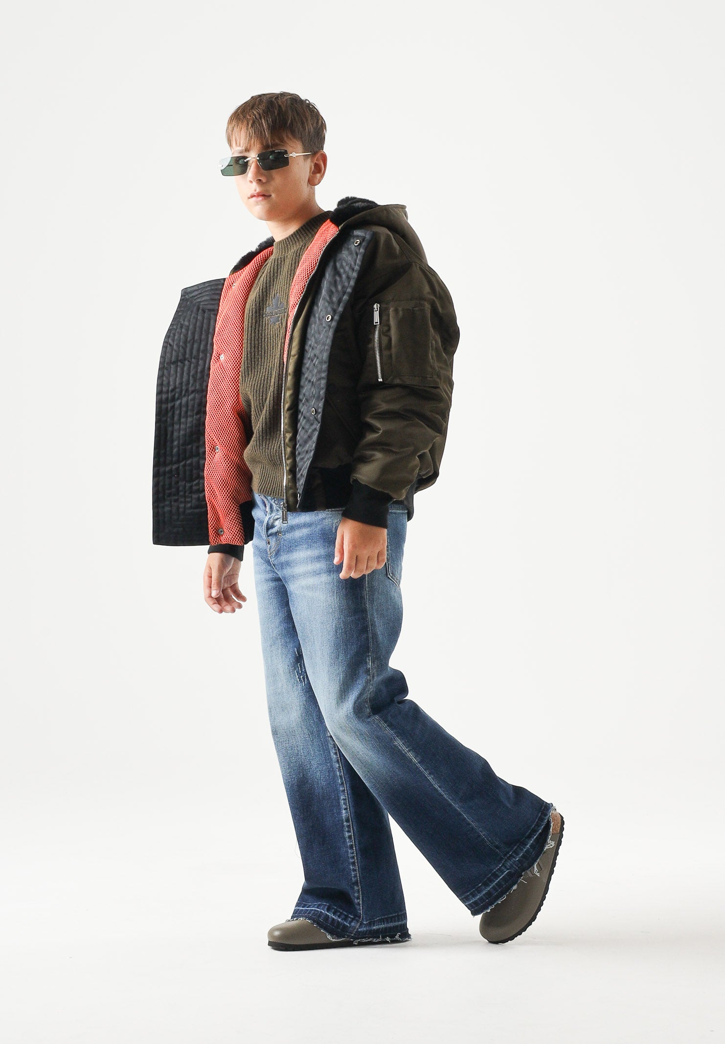DSQUARED2  Jeans cropped in denim Blu, per donna, ragazzi e bambini con gamba ampia. DQ3577D0AHR DQ01 DSQUARED2 