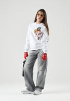 DSQUARED2  Jeans gray denim, grigio, per donna, ragazzi e bambini con gamba cropped ampia DQ3583D0AI2 DQ03 DSQUARED2 