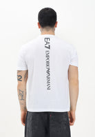 EA7 T-shirt a manica corta bianca da uomo con stampa logo 7M000567AF10375 M0003 EA7 