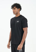 EA7 T-shirt a manica corta nera da uomo con stampa logo 7M000567AF10375 MC001 EA7 