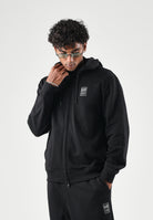 EA7 Felpa con zip nera da uomo con comode tasche laterali. 7M002110AF27201 UC001 EA7 