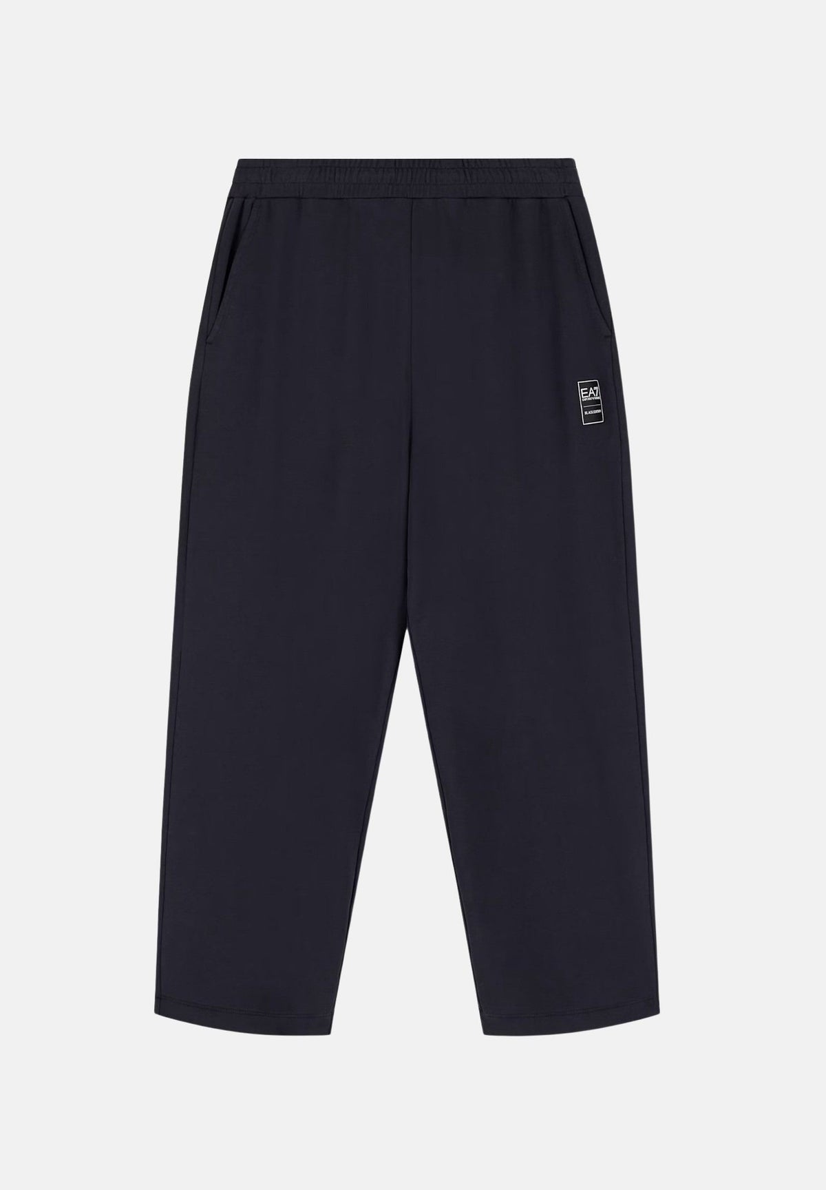 EA7 Pantaloni sportivi neri per uomo con vita elasticizzata e patch logo. 7M002111AF27201 UC001 EA7 