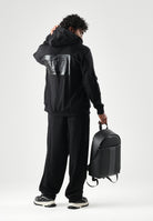 EA7 Pantaloni sportivi neri per uomo con vita elasticizzata e patch logo. 7M002111AF27201 UC001 EA7 