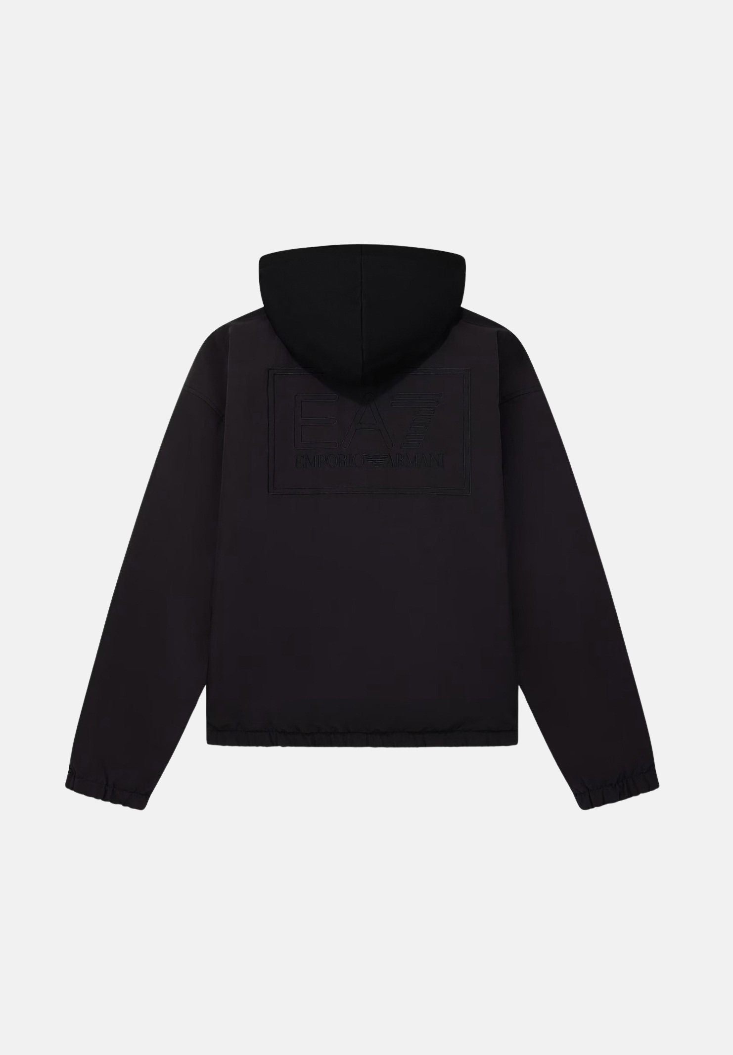 EA7 Giacca a vento nera per uomo con cappuccio e chiusura a zip. 7M002112AF16828 UC001 EA7 