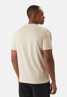 EA7 T-shirt manica corta panna per uomo con bande logate sulle maniche. 7M002189AF10373 U1079 EA7 