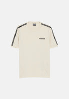 EA7 T-shirt manica corta panna per uomo con bande logate sulle maniche. 7M002189AF10373 U1079 EA7 