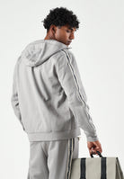 EA7 Felpa con zip cloudburst-tortora da uomo con tasche laterali. 7M002197AF10377 U8067 EA7 