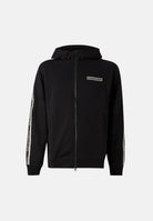 EA7 Felpa con zip nero per uomo modello con bordi a costine e dettagli logo a contrasto. 7M002197AF10377 UC001 EA7 