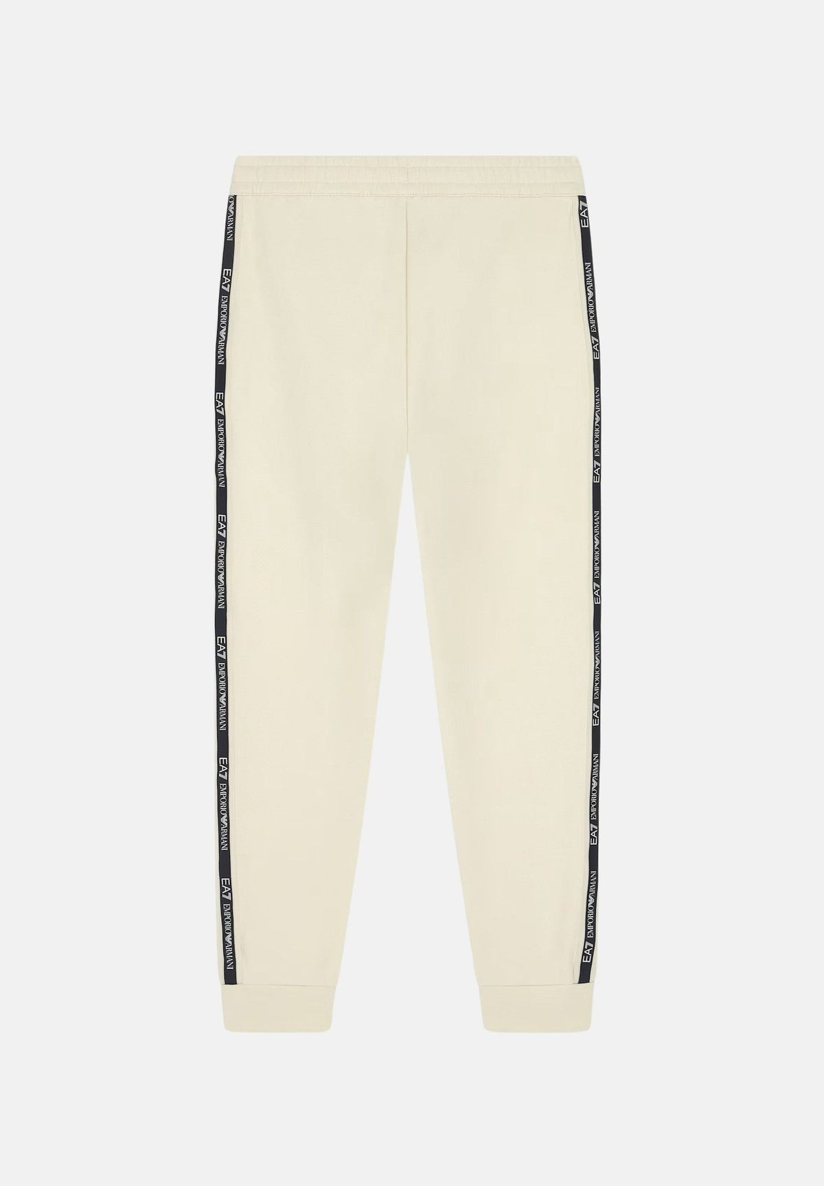 EA7 Pantaloni sportivi panna per uomo con patch logo a contrasto sulla gamba 7M002198AF10377 U1079 EA7 