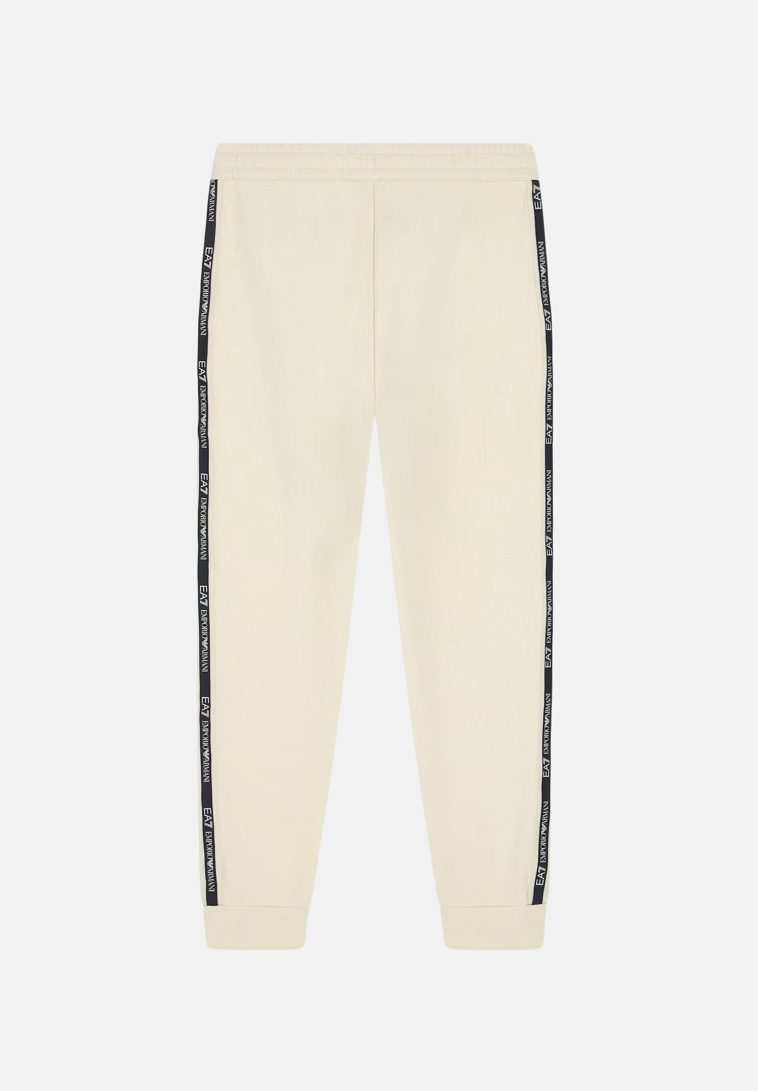 EA7 Pantaloni sportivi panna per uomo con patch logo a contrasto sulla gamba 7M002198AF10377 U1079 EA7 