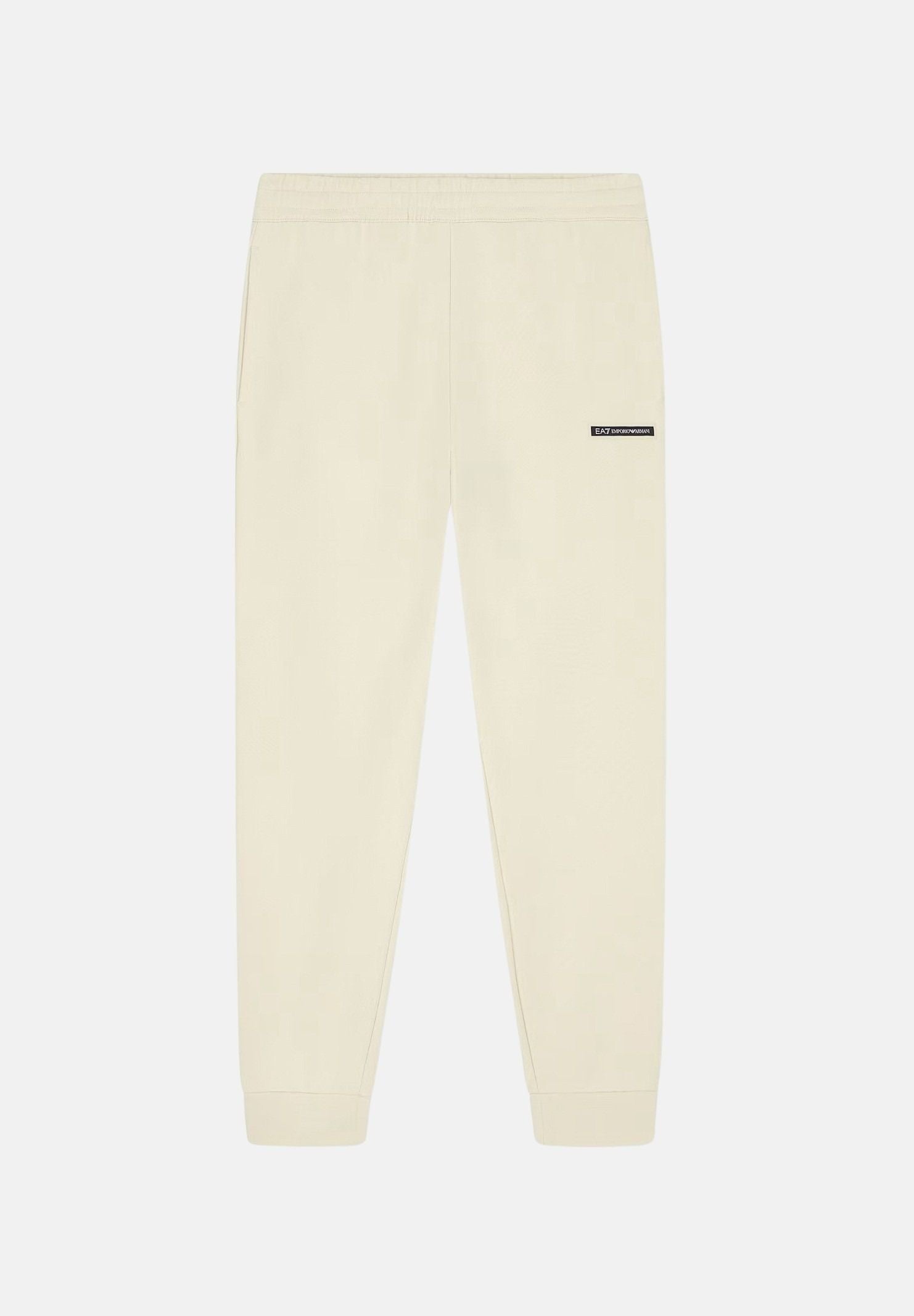 EA7 Pantaloni sportivi panna per uomo con patch logo a contrasto sulla gamba 7M002198AF10377 U1079 EA7 