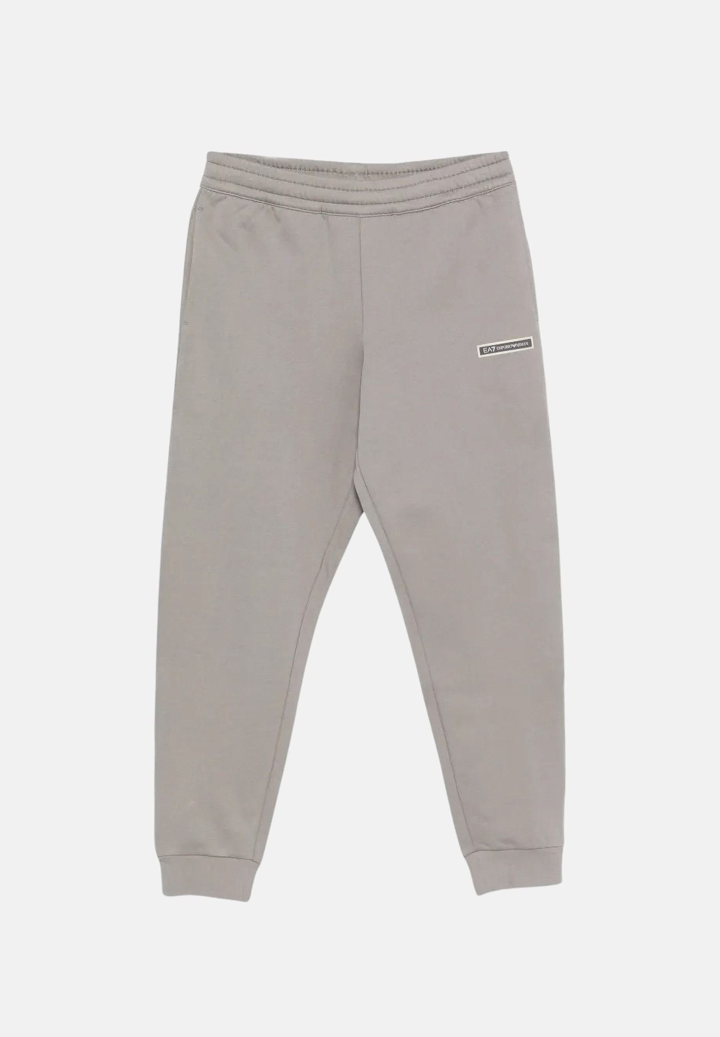 EA7 Pantaloni sportivi tortora per uomo con patch logo a contrasto sulla gamba 7M002198AF10377 U8067 EA7 