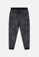 EA7 Pantaloni logo-print neri per uomo con stampa logo all over e coulisse in vita. 7M002207AF12660 FC099 EA7 