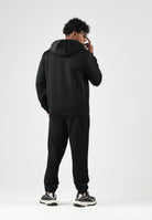 EA7 Felpa con zip TRAIN PREMIUM LABEL HOODIE nera per uomo con cappuccio e logo sul petto. 7M002247AF26241 UC001 EA7 