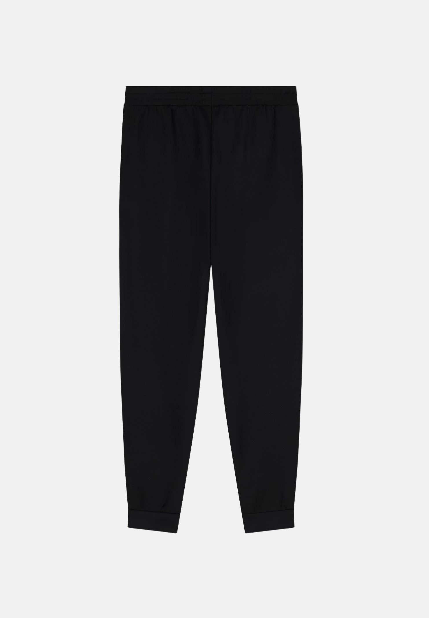 EA7 Pantaloni logo-patch neri per uomo con logo laterale, vita elasticizzata e fondo alla caviglia 7M002248AF26242 UC001 EA7 