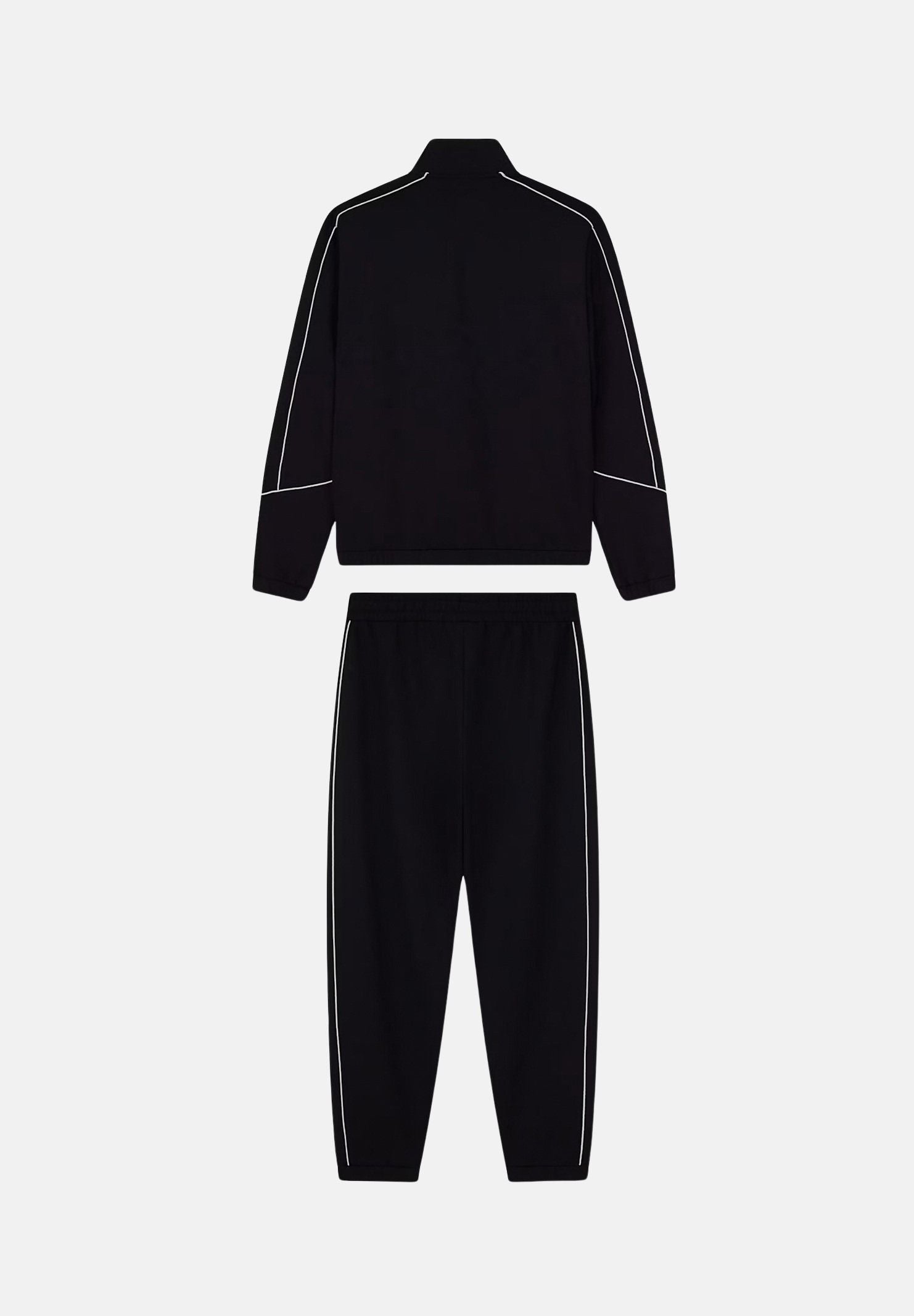 EA7 Tuta sportiva neri per uomo con piping a contrasto, giacca con zip e pantaloni jogger. 7M002259AF21491 UC001 EA7 