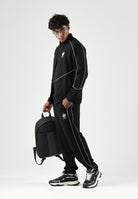 EA7 Tuta sportiva neri per uomo con piping a contrasto, giacca con zip e pantaloni jogger. 7M002259AF21491 UC001 EA7 