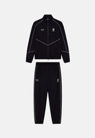 EA7 Tuta sportiva neri per uomo con piping a contrasto, giacca con zip e pantaloni jogger. 7M002259AF21491 UC001 EA7 