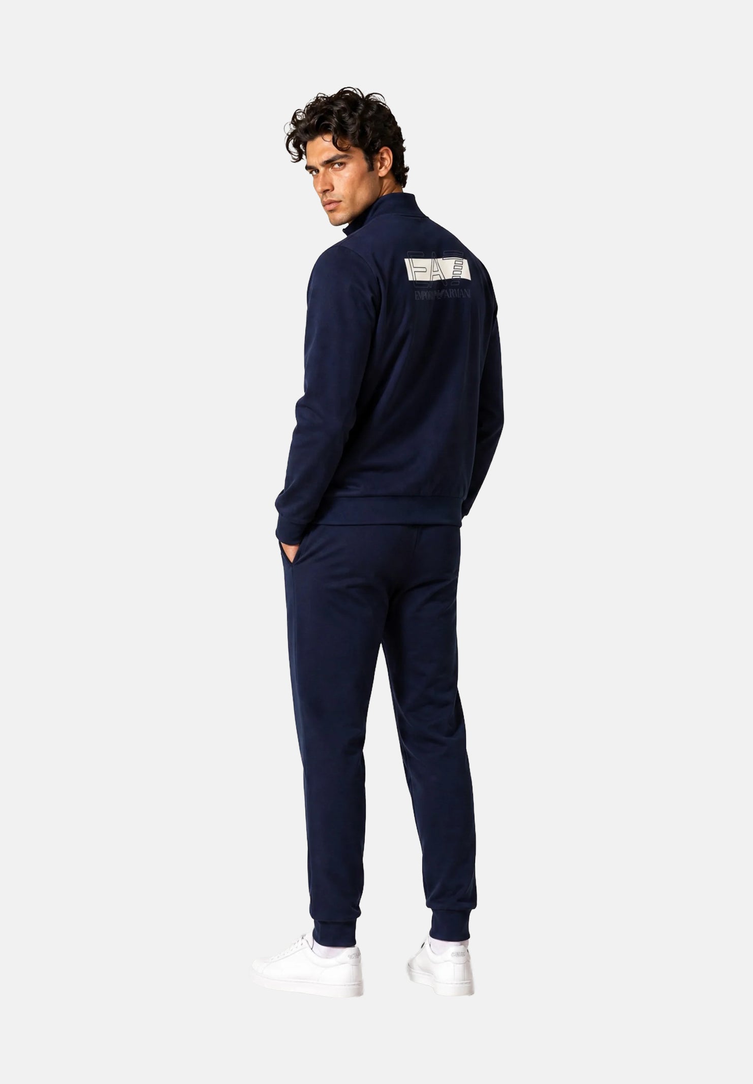 EA7 Tuta sportiva blu da uomo con mini logo iconico<BR/> 7M002431AF10377 MB149 EA7 