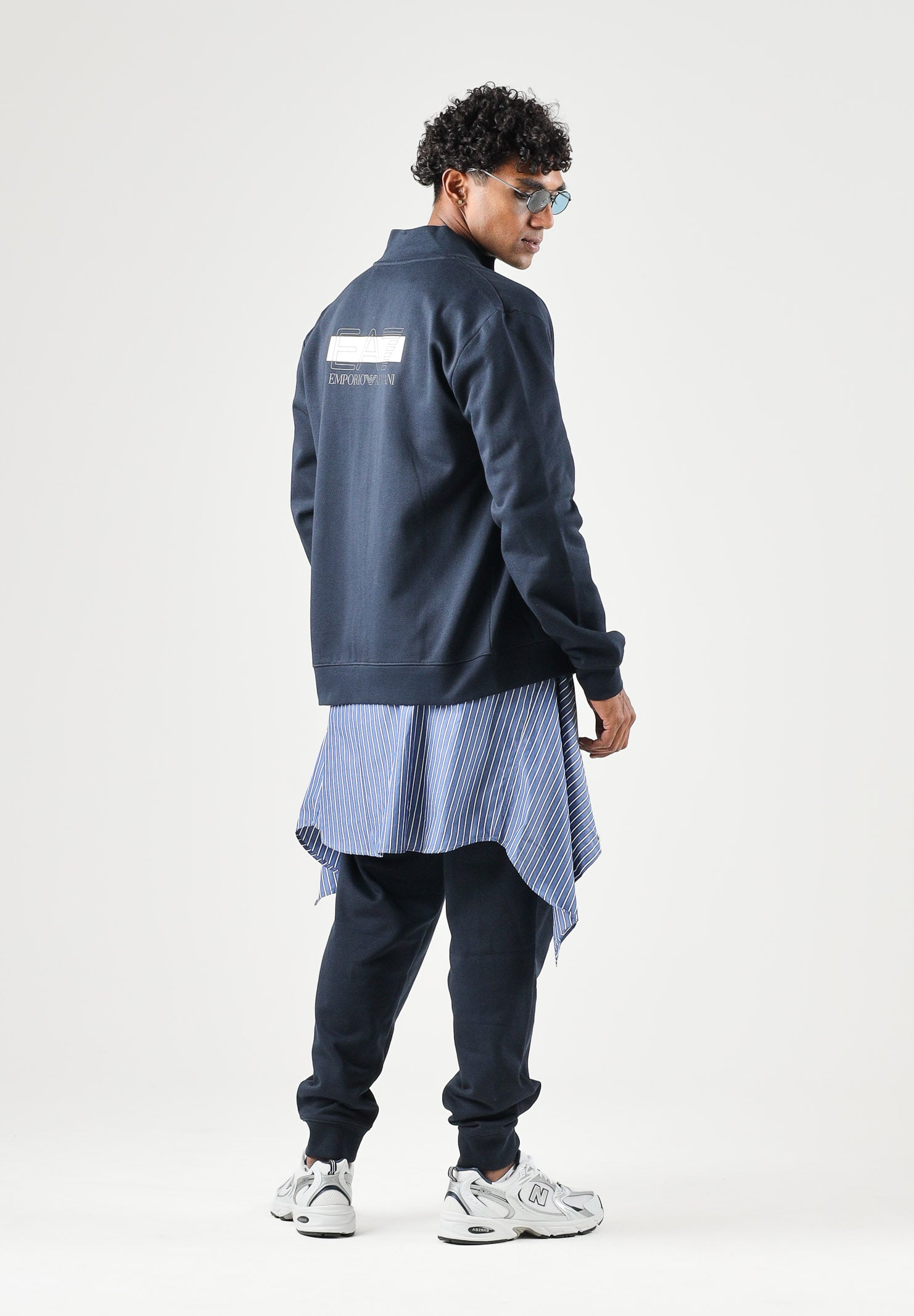 EA7 Tuta sportiva blu da uomo con mini logo iconico<BR/> 7M002431AF10377 MB149 EA7 