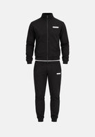EA7 Tuta SET TRACKSUIT full zip Black White nera e bianca da uomo con felpa full zip, collo alto e pantaloni jogger coordinati. 7M002431AF10377 MC001 EA7 