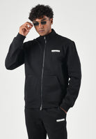 EA7 Tuta SET TRACKSUIT full zip Black White nera e bianca da uomo con felpa full zip, collo alto e pantaloni jogger coordinati. 7M002431AF10377 MC001 EA7 