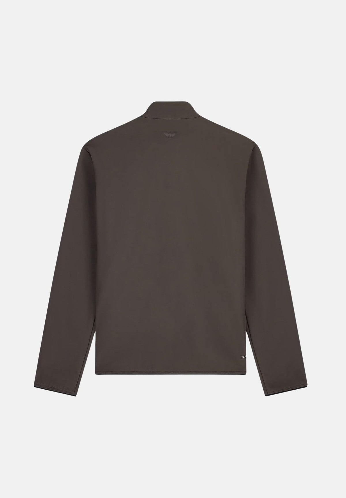 EA7 Felpa con zip marrone per uomo con collo alto e logo sul petto. 7M002481AF26523 U6027 EA7 