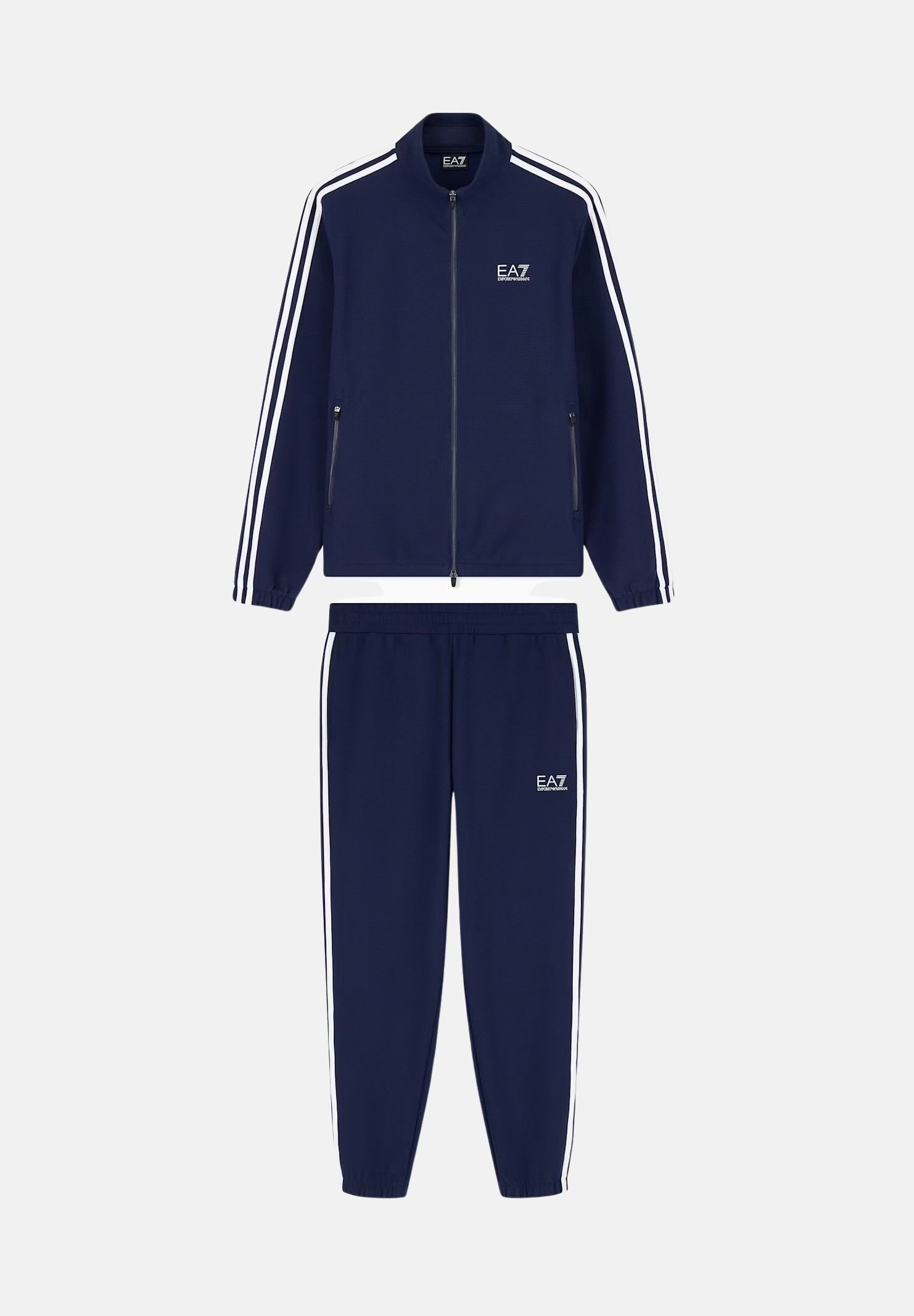 EA7 Tuta TENNIS PRO blu per uomo con bande laterali a contrasto 7M002490AF26309 UB102 EA7 