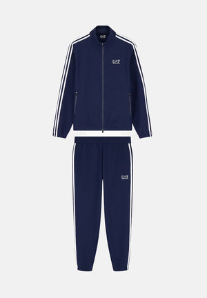 EA7 Tuta TENNIS PRO blu per uomo con bande laterali a contrasto 7M002490AF26309 UB102 EA7 