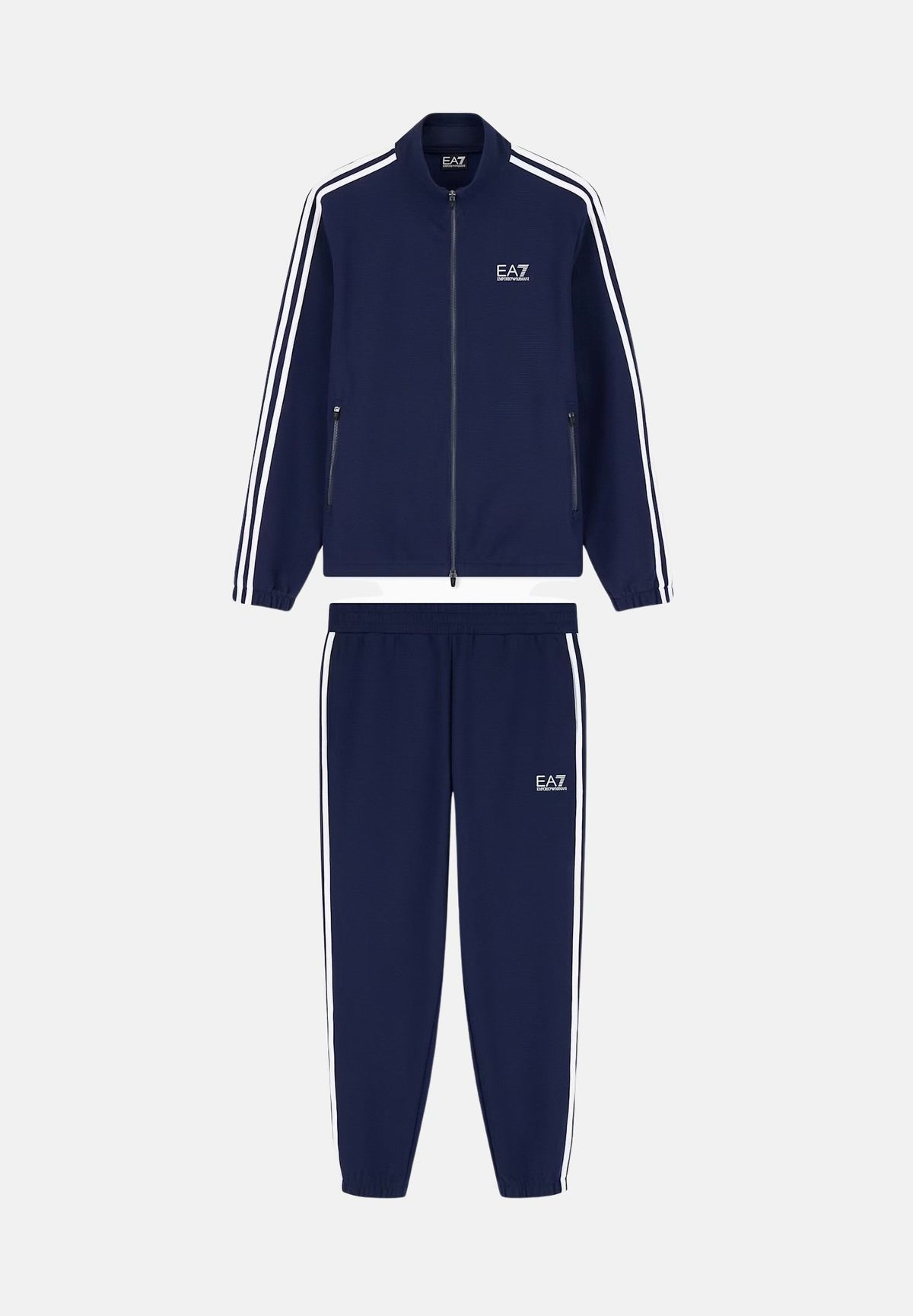 EA7 Tuta TENNIS PRO blu per uomo con bande laterali a contrasto 7M002490AF26309 UB102 EA7 