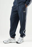 EA7 Tuta TENNIS PRO blu per uomo con bande laterali a contrasto 7M002490AF26309 UB102 EA7 