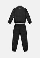 EA7 Tuta TENNIS PRO Black Fancy nera e grigio scuro da uomo con felpa full zip, collo alto, pantaloni jogger coordinati e loghi a contrasto 7M002505AF12948 FC039 EA7 