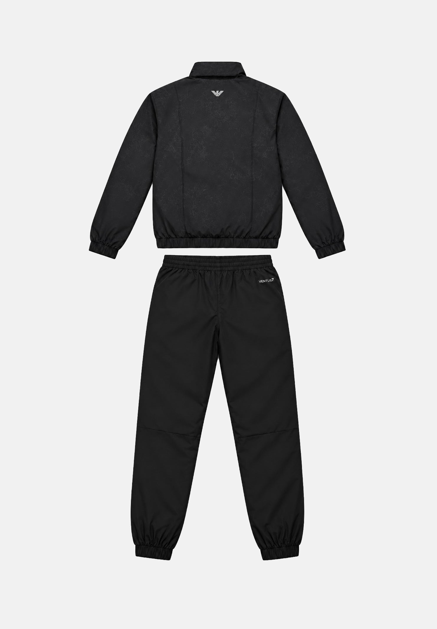 EA7 Tuta TENNIS PRO Black Fancy nera e grigio scuro da uomo con felpa full zip 7M002505AF12948 FC039 EA7 