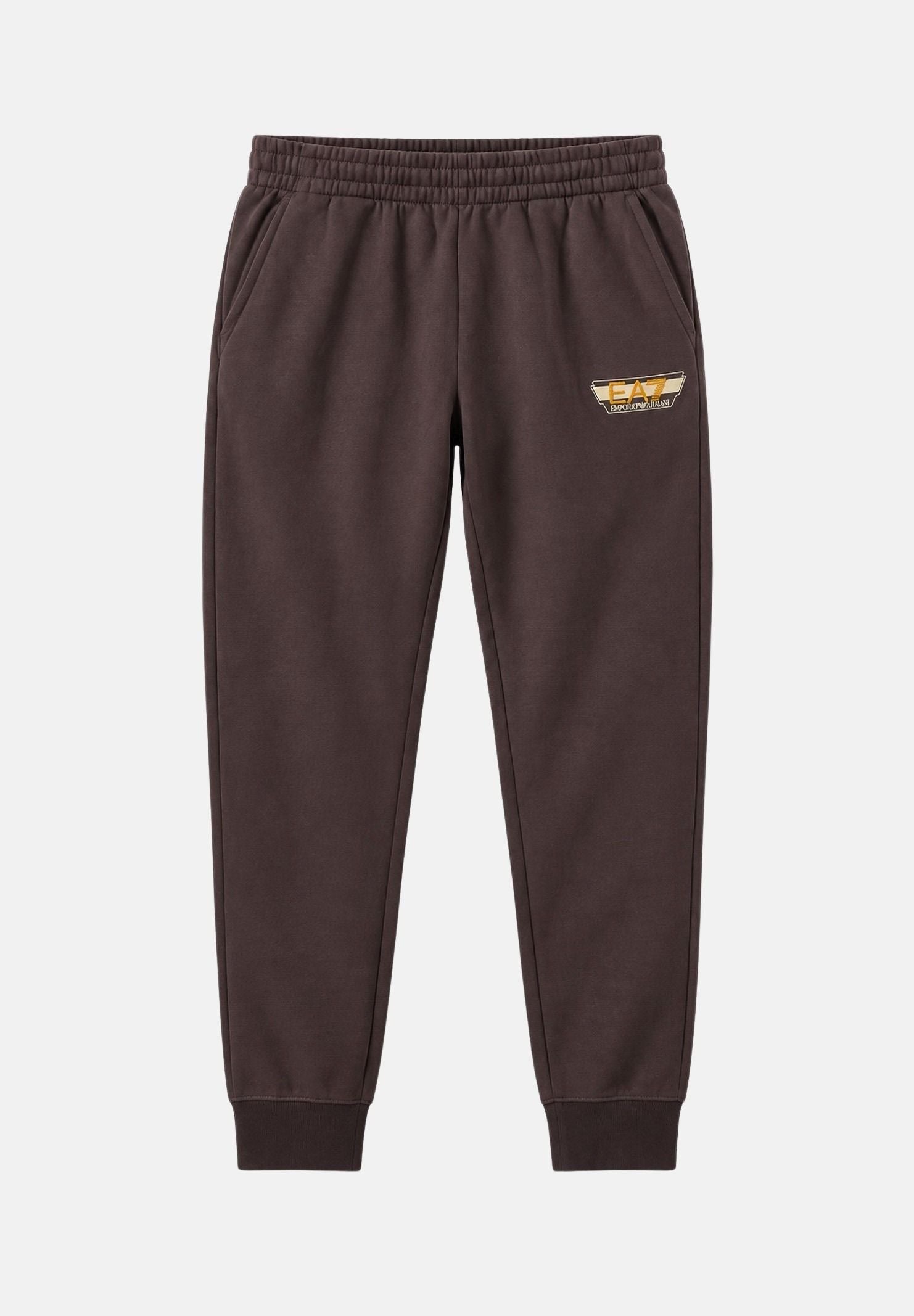 EA7 Pantaloni jogger marrone  da uomo con mini logo 7M002570AF10377 U6027 EA7 