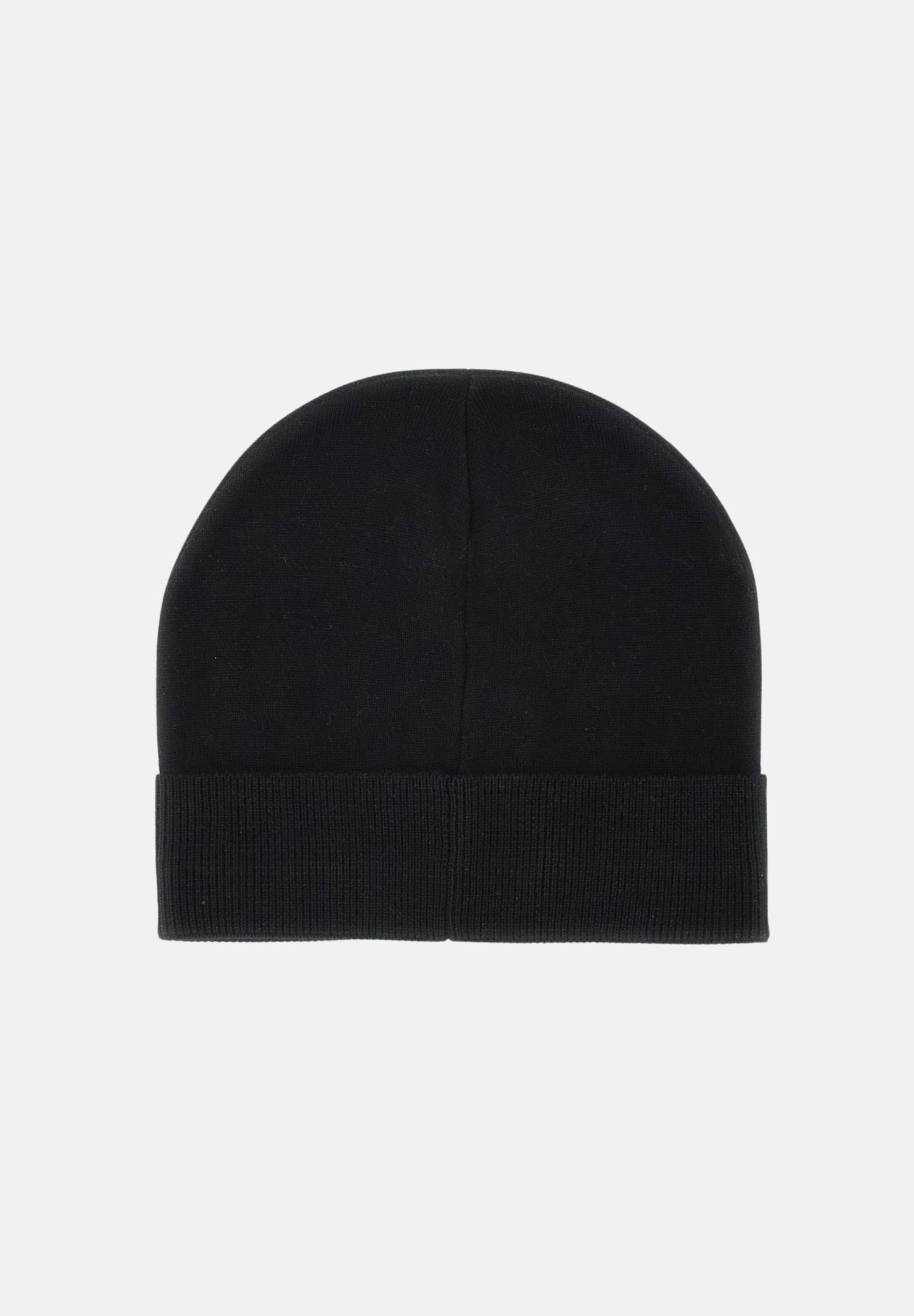 EA7 Cappello MOUNTAIN VISIBILITY BEANIE nero per uomo con maxi logo jacquard frontale. 7X000006AF11994 MC028 EA7 