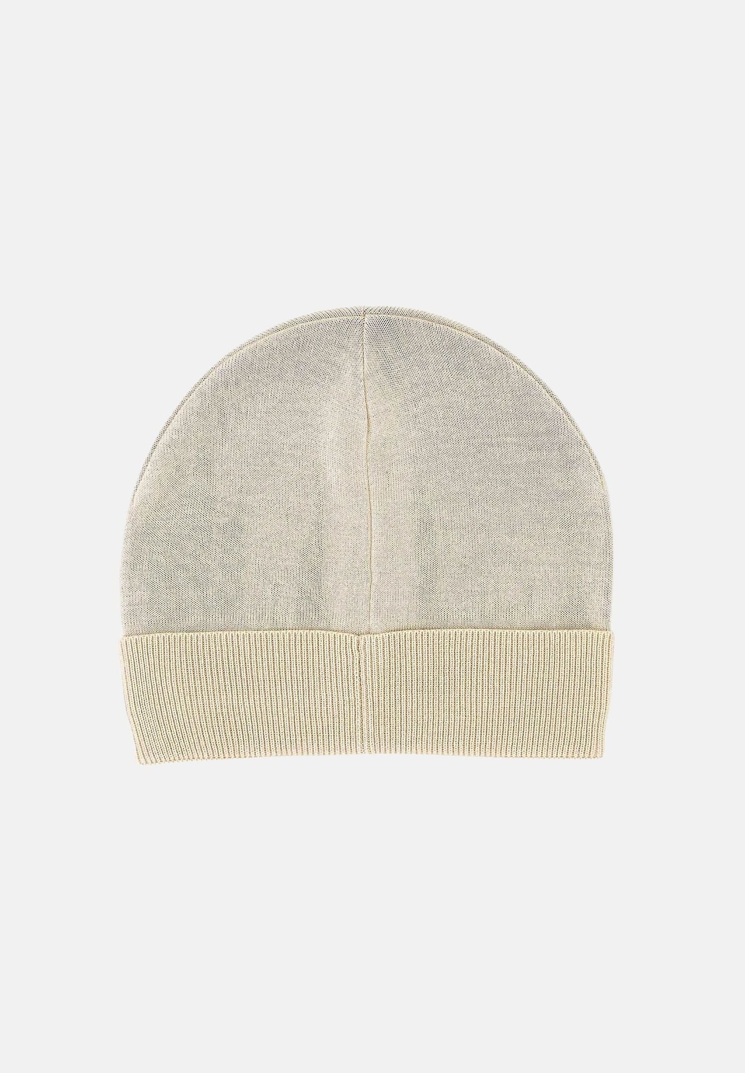 EA7 Cappello MOUNTAIN VISIBILITY BEANIE panna per uomo con maxi logo jacquard frontale. 7X000006AF11994 U1079 EA7 