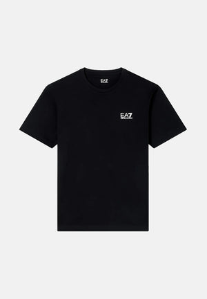 EA7 T-shirt a manica corta nera da uomo con stampa logo 8NPT25PJVPZ 1200 EA7 