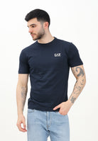 EA7 T-shirt a manica corta blu da uomo con stampa logo 8NPT25PJVPZ 1562 EA7 