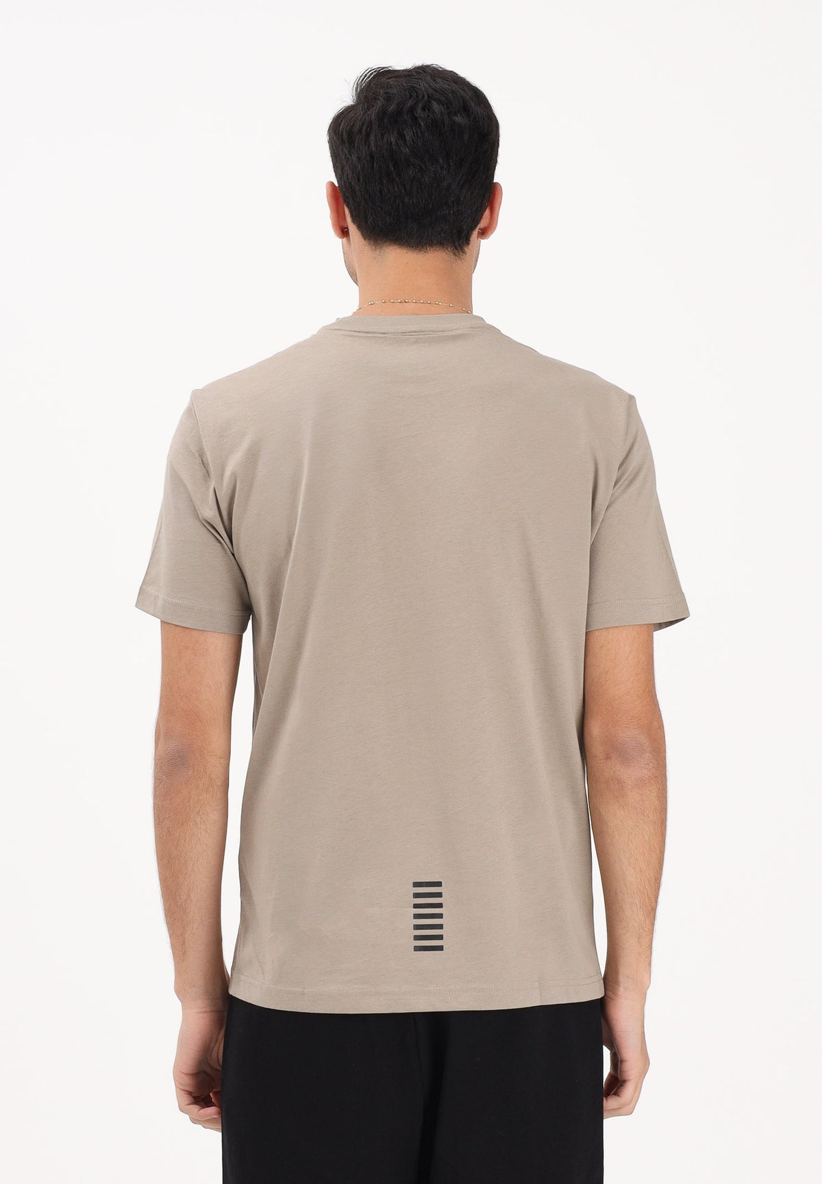 EA7 T-shirt a manica corta beige da uomo con logo 8NPT25PJVPZ U6167 EA7 