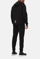 EA7 Tuta  CORE IDENTITY con cappuccio nero da uomo con logo sul petto.<BR/> 8NPV68PJVTZ 1200 EA7 