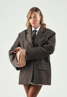 ELEH Giacca- Blazer SINGLE-BREASTED monopetto, moro/ marrone scuro, da donna EFW260004 094 ELEH 